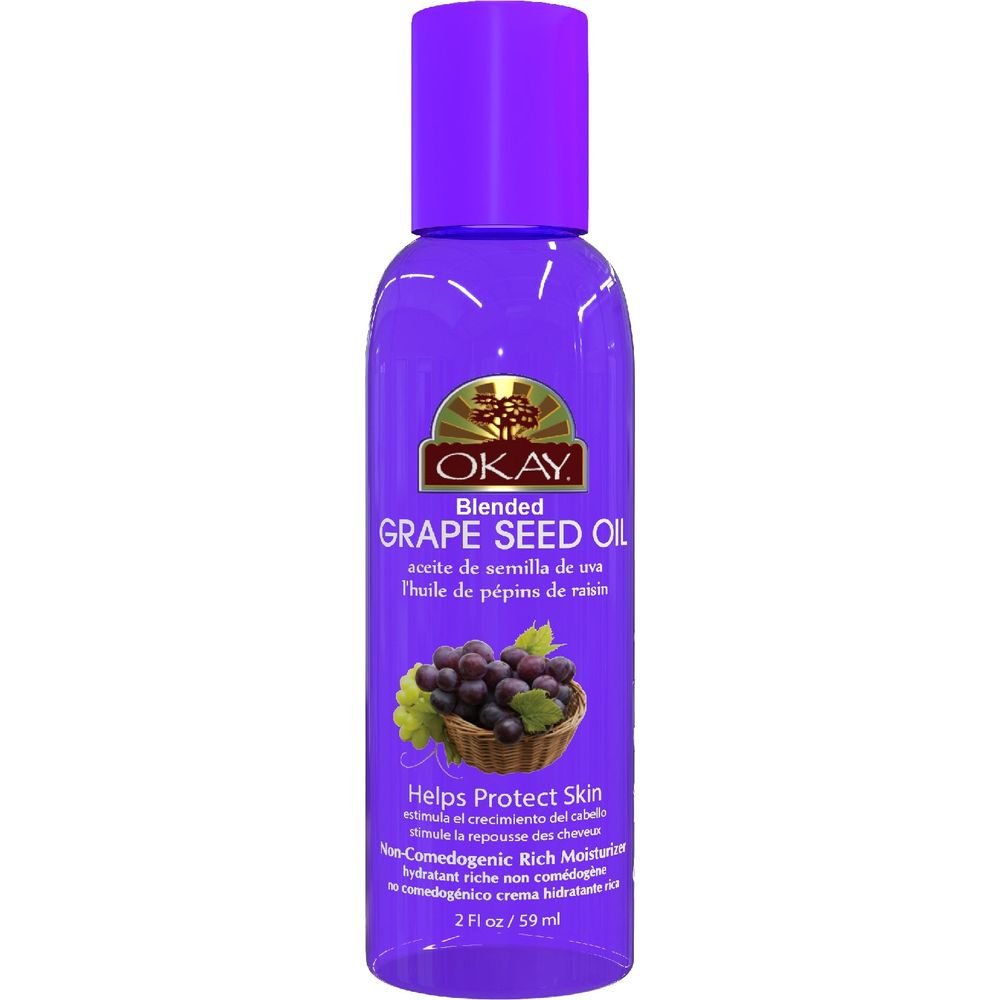OKAY Pure Naturals Grape Seed Blended Oil for Hair and Skin 2oz - Beauty Exchange Beauty Supply