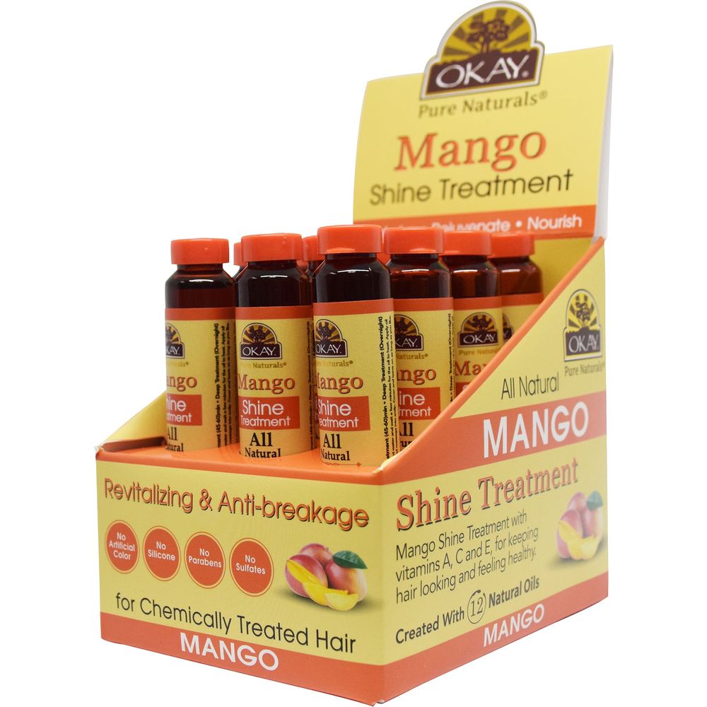 OKAY Pure Naturals MANGO SHINE TREATMENT 0.6 Oz - Beauty Exchange Beauty Supply