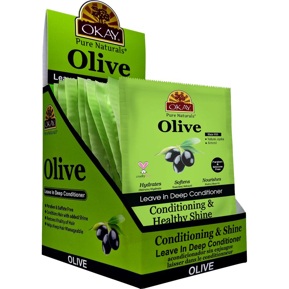 OKAY Pure Naturals Olive Oil Leave - In Conditioner 1.5oz - Beauty Exchange Beauty Supply