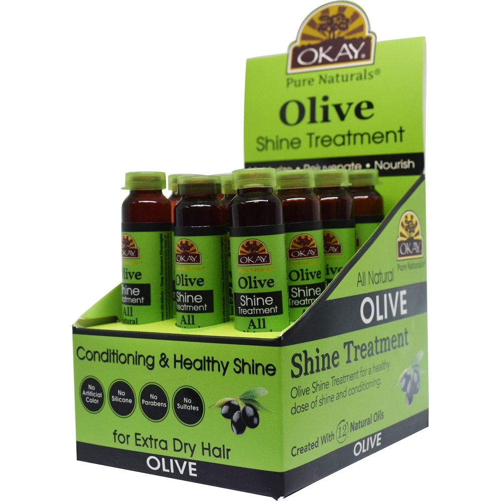 OKAY Pure Naturals Olive Shine Treatment 0.6oz - Beauty Exchange Beauty Supply