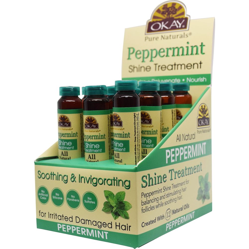 OKAY Pure Naturals Peppermint Shine Treatment 0.6 oz - Beauty Exchange Beauty Supply