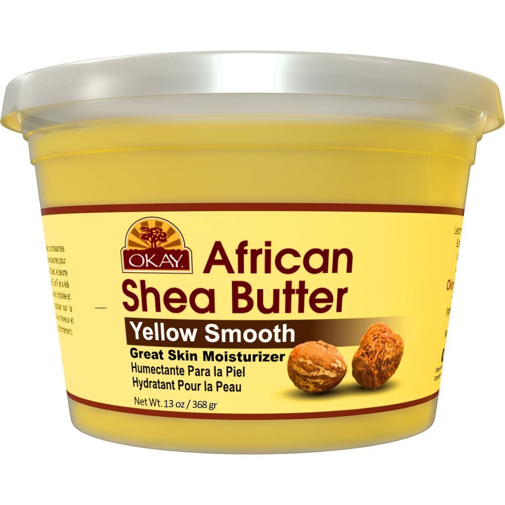 OKAY Pure Naturals Shea Butter Yellow Jar 13 oz - Beauty Exchange Beauty Supply