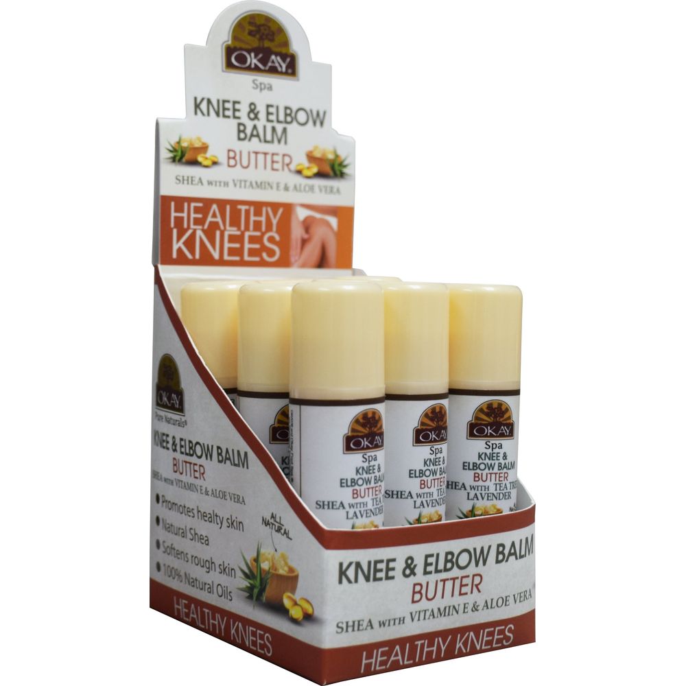 OKAY Pure Naturals Spa Knee Balm Tube Shea Tea Tree Lavender 0.5oz - Beauty Exchange Beauty Supply