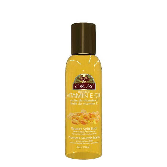 OKAY Pure Naturals VITAMIN E BLENDED OIL for HAIR, SKIN & NAIL 4oz - Beauty Exchange Beauty Supply