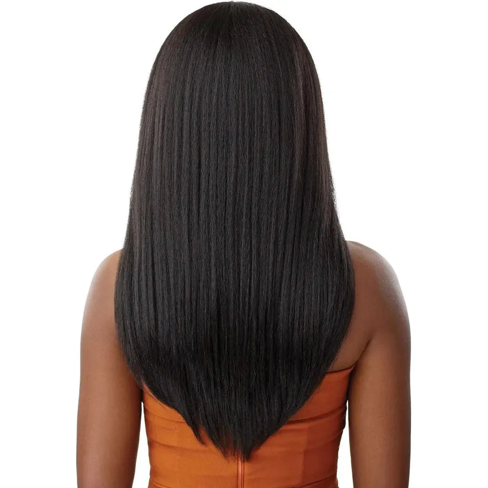 Outre 100% Human Hair Blend 5x5 HD Lace Closure Wig - Kinky Straight 24" - Beauty Exchange Beauty Supply