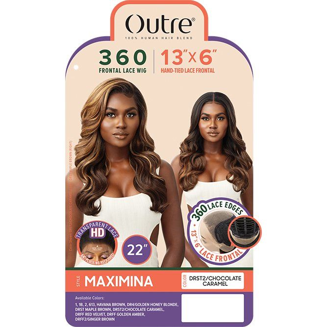 Outre 360 Frontal Lace Wig 13x6 Lace Frontal Human Blend Lace Front Wig - Maximina - Beauty Exchange Beauty Supply