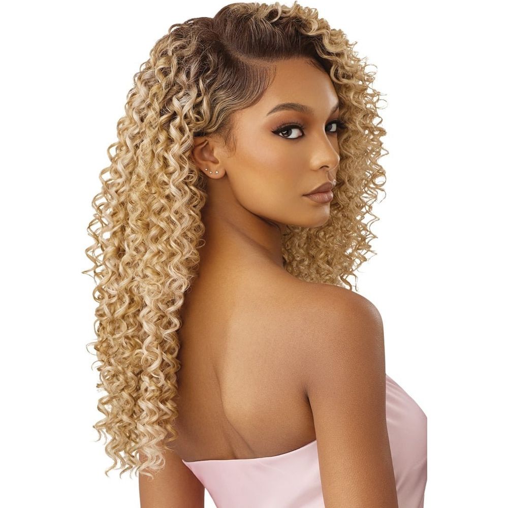 Outre Airtied 100% Fully Hand-Tied Human Hair Blend HD Lace Wig - Dominican Curly 22" - Beauty Exchange Beauty Supply