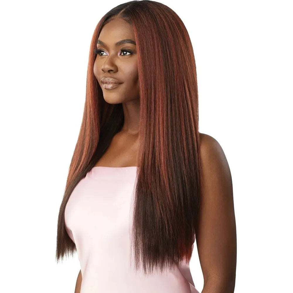 Outre Airtied 100% Fully Hand- Tied Human Hair Blend HD Lace Wig - PERM YAKI 26" - Beauty Exchange Beauty Supply