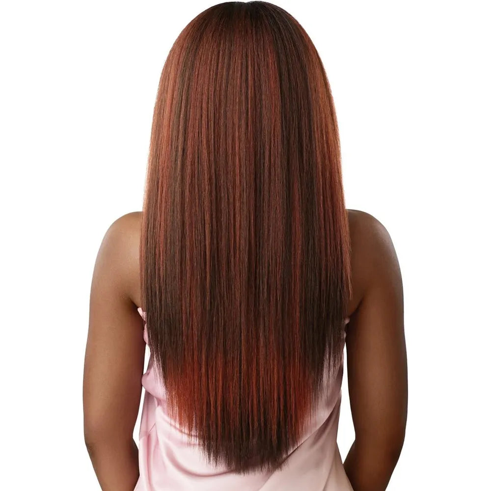 Outre Airtied 100% Fully Hand- Tied Human Hair Blend HD Lace Wig - PERM YAKI 26" - Beauty Exchange Beauty Supply