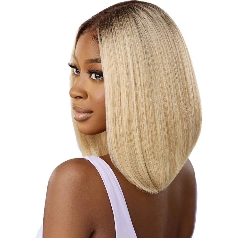 Outre Airtied 100% Fully Hand- Tied Human Hair Blend HD Lace Wig - Yaki 12" - Beauty Exchange Beauty Supply