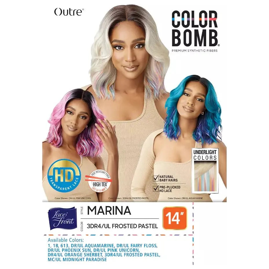 Outre Color Bomb Synthetic HD Lace Front Wig - Marina - Beauty Exchange Beauty Supply