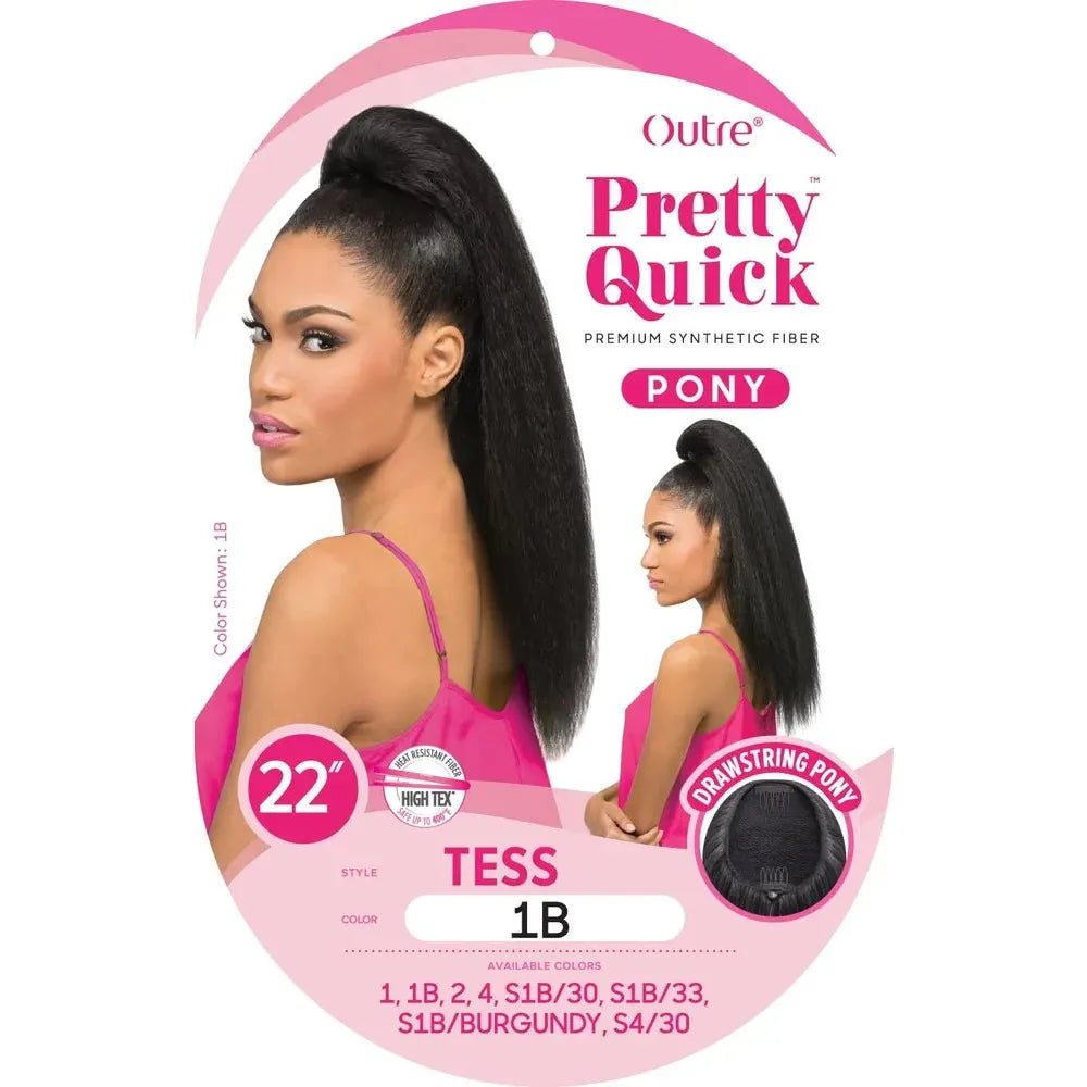 Outre Pretty Quick Premium Synthetic Drawstring Ponytail - Tess - Beauty Exchange Beauty Supply