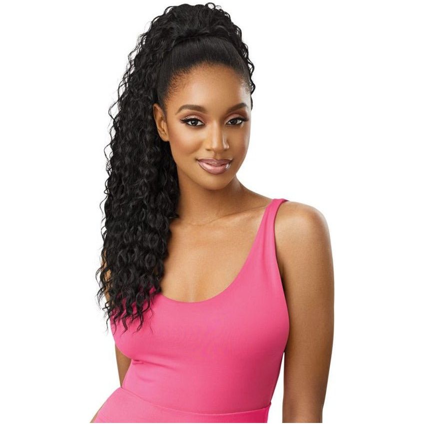 Outre Pretty Quick Synthetic Drawstring Ponytail - Deep Curl 24" - Beauty Exchange Beauty Supply