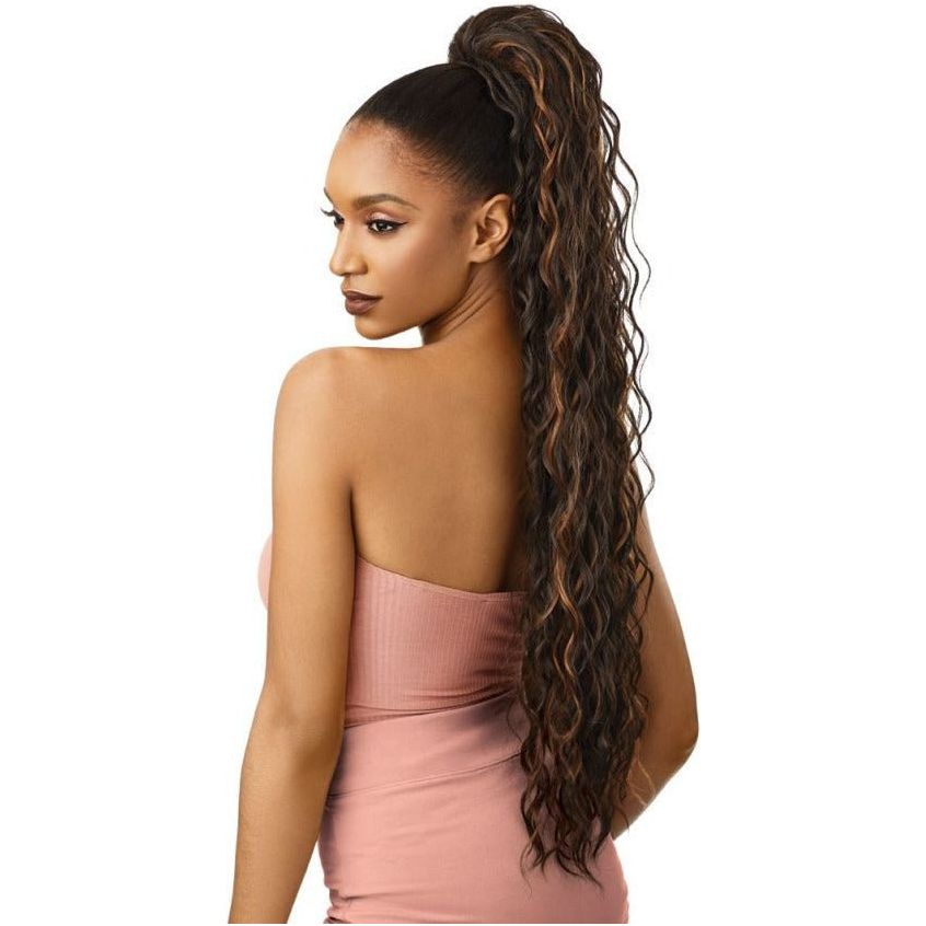 Outre Pretty Quick Synthetic Drawstring Ponytail - Loose Deep 34" - Beauty Exchange Beauty Supply