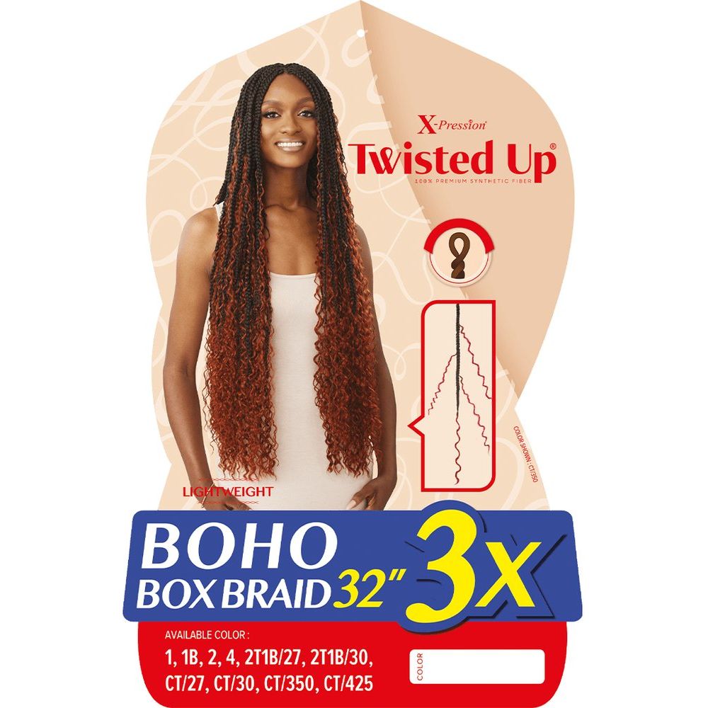 Outre Twisted Up Synthetic Crochet - Boho Box Braid 32 3X