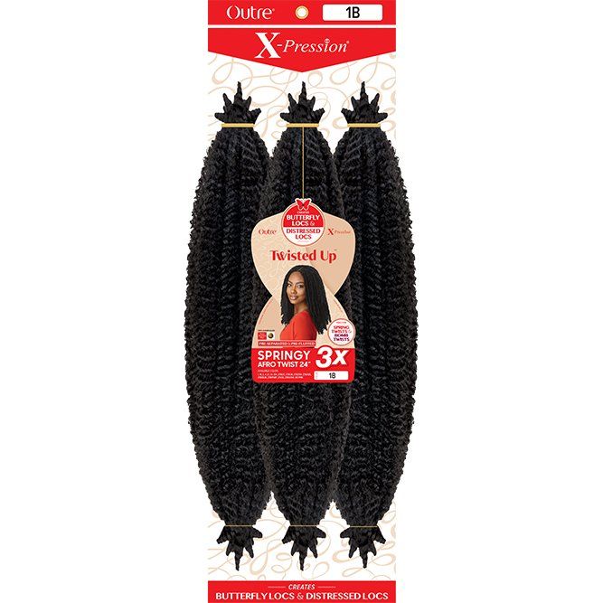 Outre X-Pression Twisted Up Braiding Crochet Hair - Springy Afro Twist - Beauty Exchange Beauty Supply