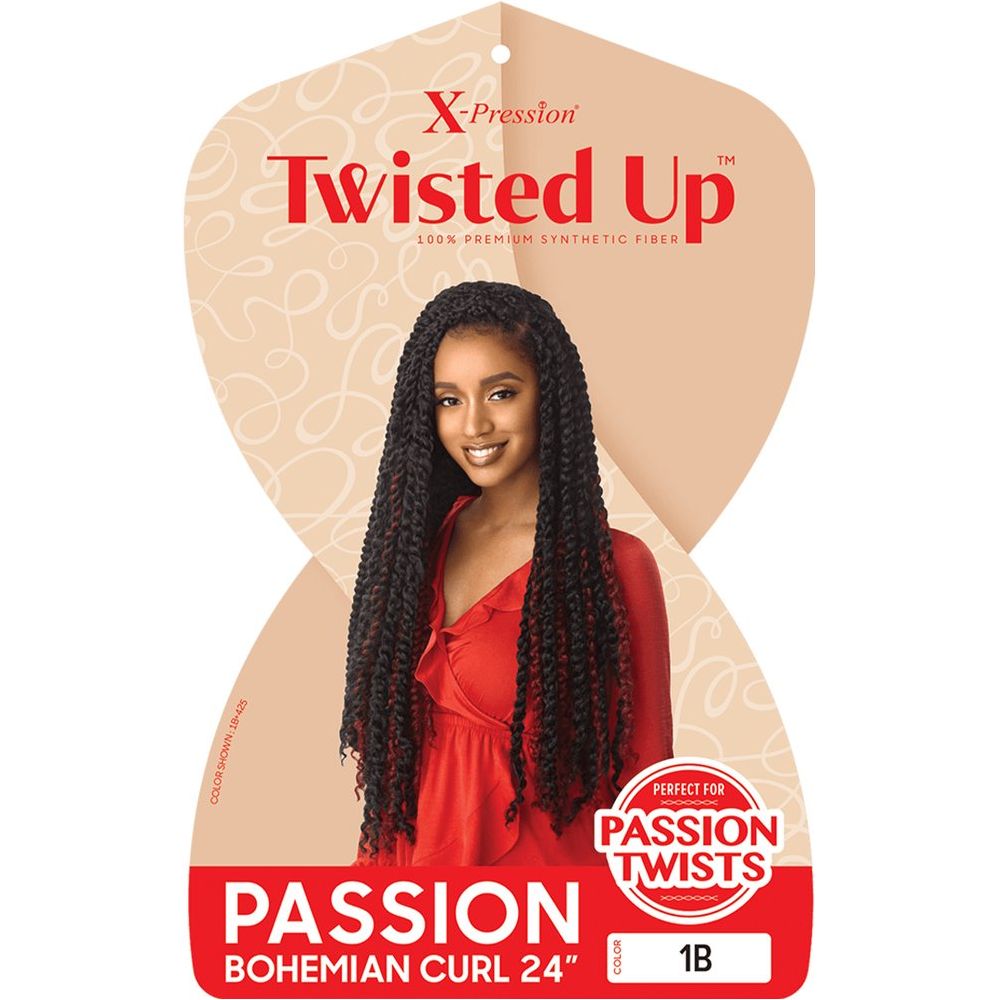 Outre X-pression Twisted-Up Crochet Braid - Passion Bohemian Curl 24' - Beauty Exchange Beauty Supply