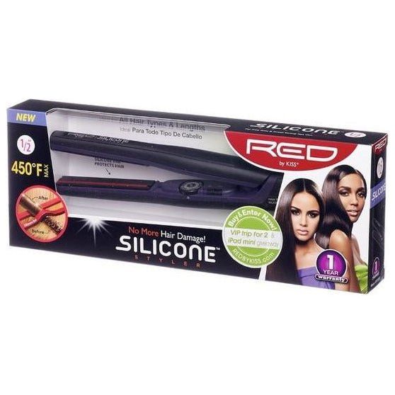 Red by Kiss 1/2" Silicone Flat Iron - Beauty Exchange Beauty Supply