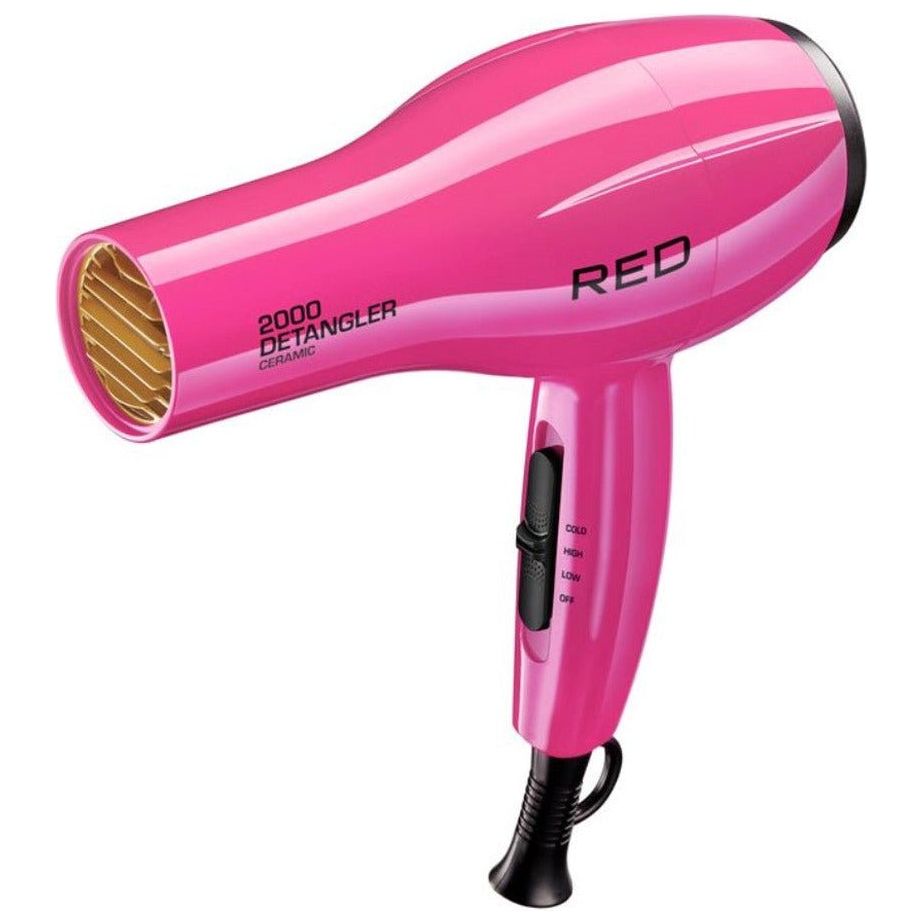 Red by Kiss Ceramic 2000 Detangler Hair Dryer - Pink - Beauty Exchange Beauty Supply