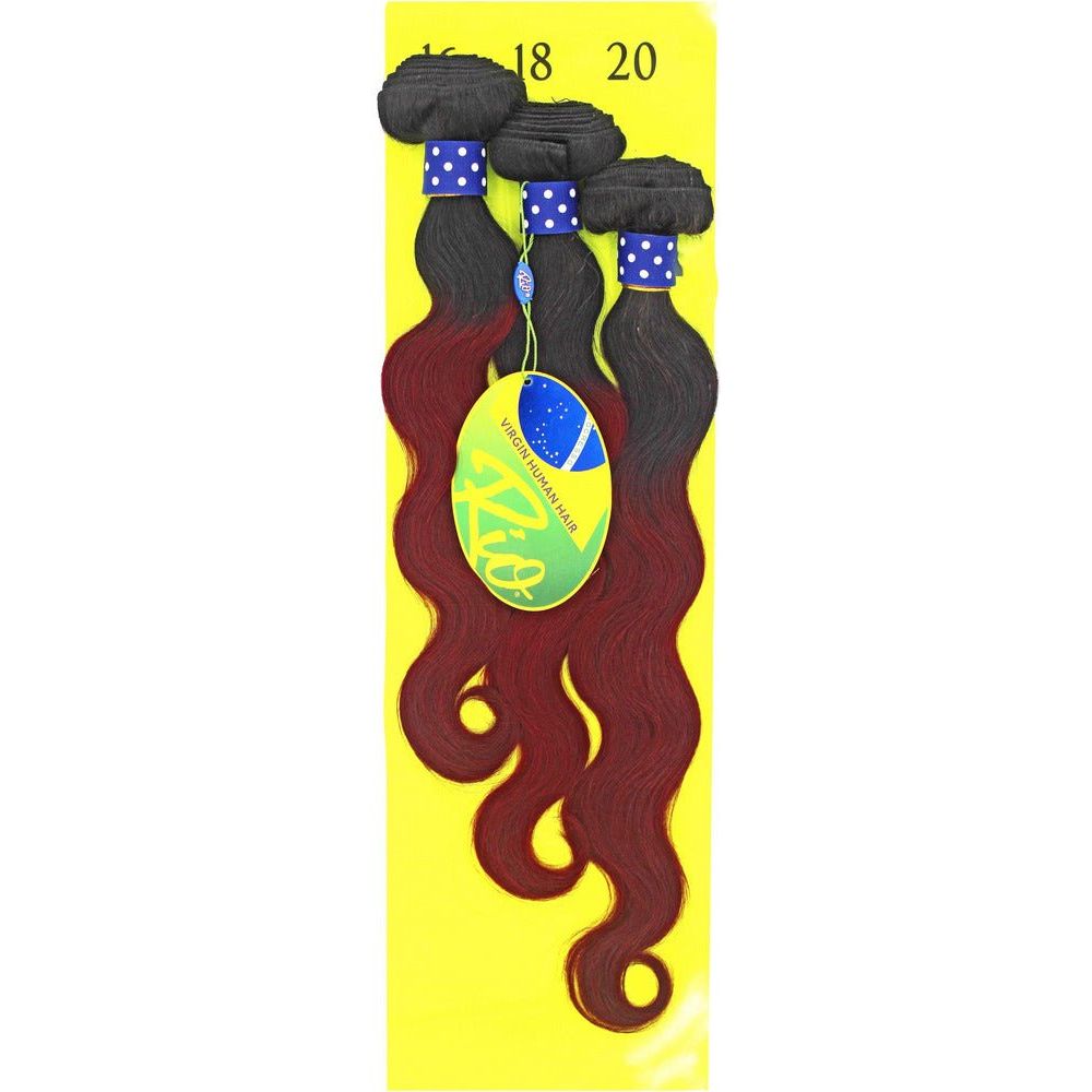 Rio 12A Brazilian 100% Virgin Hair Colored Hair Mulitpack Bundles - Dipped In Wine - Beauty Exchange Beauty Supply