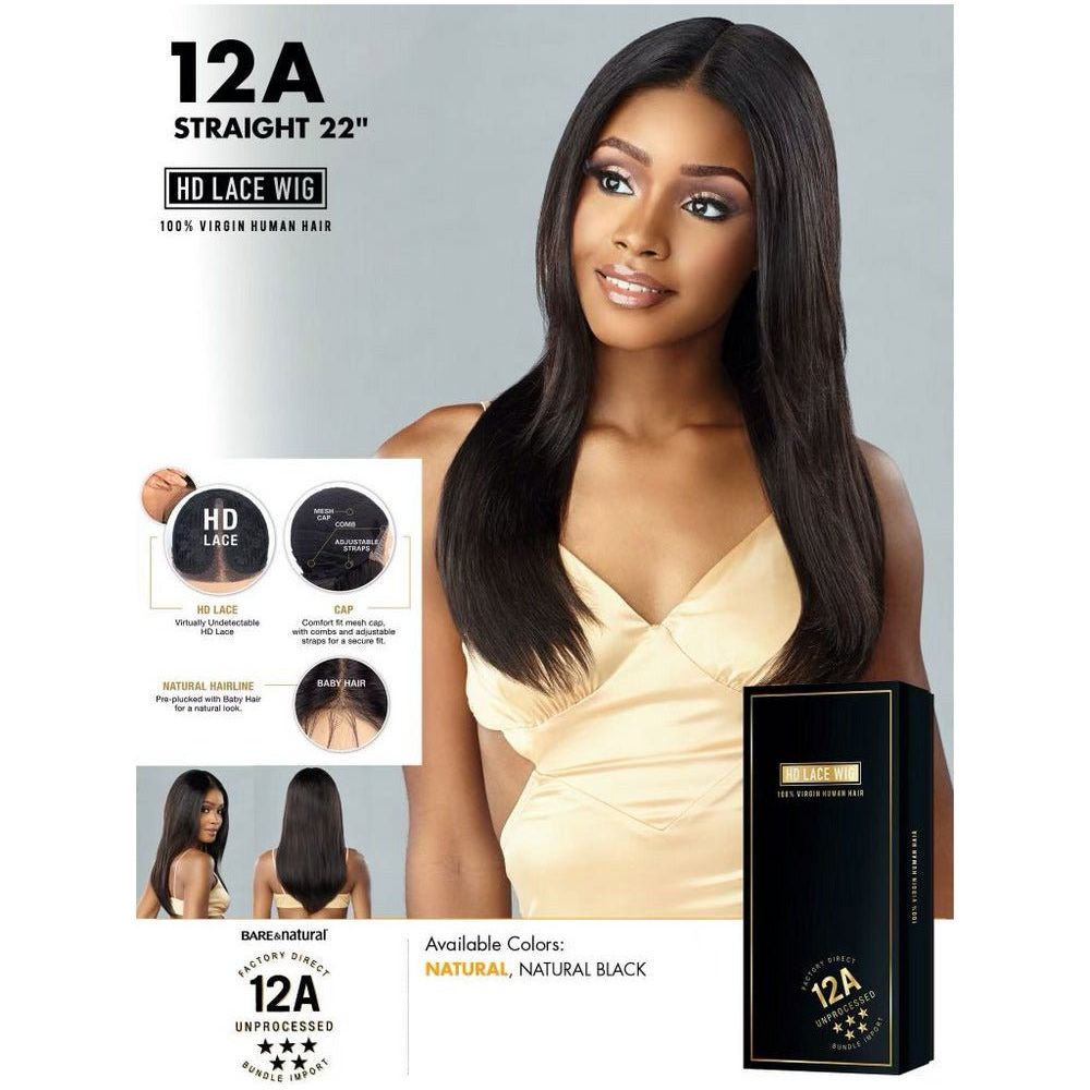 Sensationnel 12A 100% Virgin Human Hair HD Lace Wig - Straight 22" - Beauty Exchange Beauty Supply