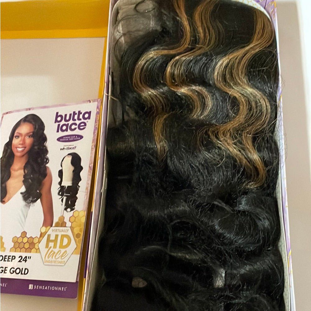 Sensationnel Butta Lace Human Hair Blend Lace Front Wig - Loose Deep 24" - Beauty Exchange Beauty Supply