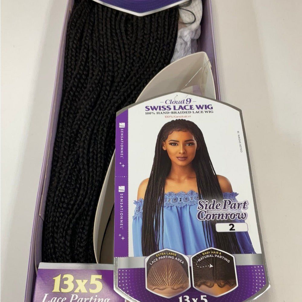 Sensationnel Cloud 9 13x5 Synthetic Lace Front Wig - Side Part Cornrow - Beauty Exchange Beauty Supply