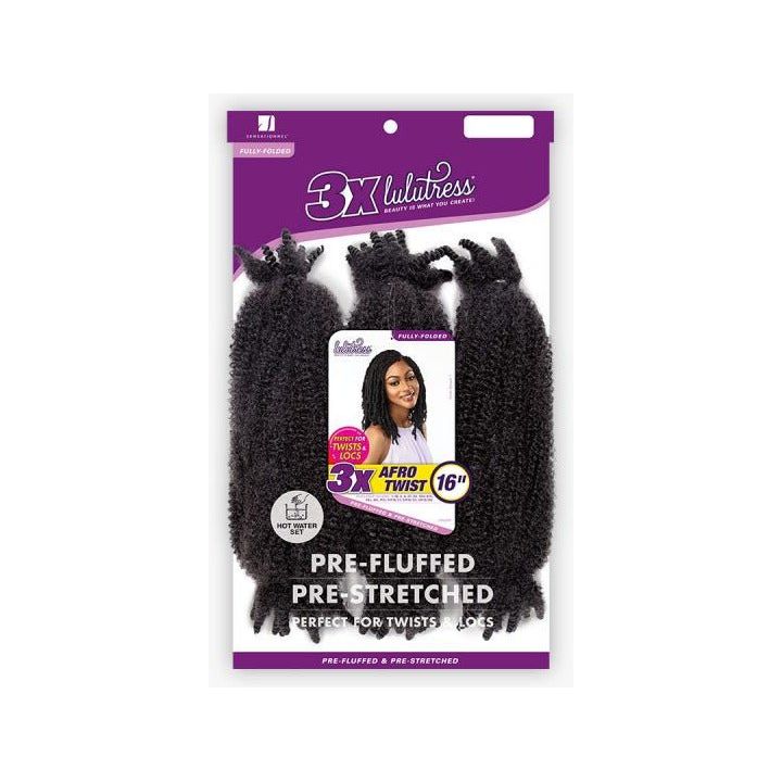 Sensationnel Lulutress Pre-Fluffed Crochet Braid 3X Afro Twist 16" - Beauty Exchange Beauty Supply