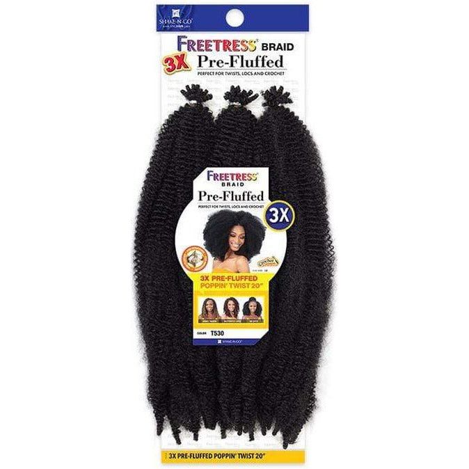 Shake-N-Go Freetress Crochet Braiding Hair - 3x Pre Fluffed Poppin Twist 20” - Beauty Exchange Beauty Supply