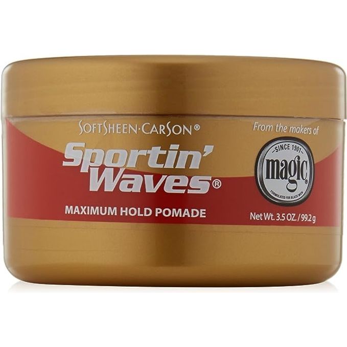 Sportin' Waves Gold Maximum Hold Pomade, 3.5 oz - Beauty Exchange Beauty Supply