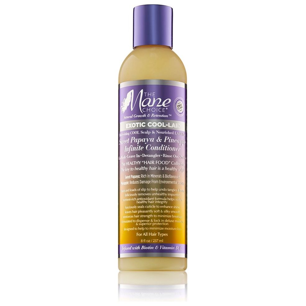The Mane Choice Exotic Cool-Laid Sweet Papaya & Pineapple Infinite Conditioner Pre-Poo, Rinse Out, Leave-In, Co-Wash, and Detangler 8oz - Beauty Exchange Beauty Supply