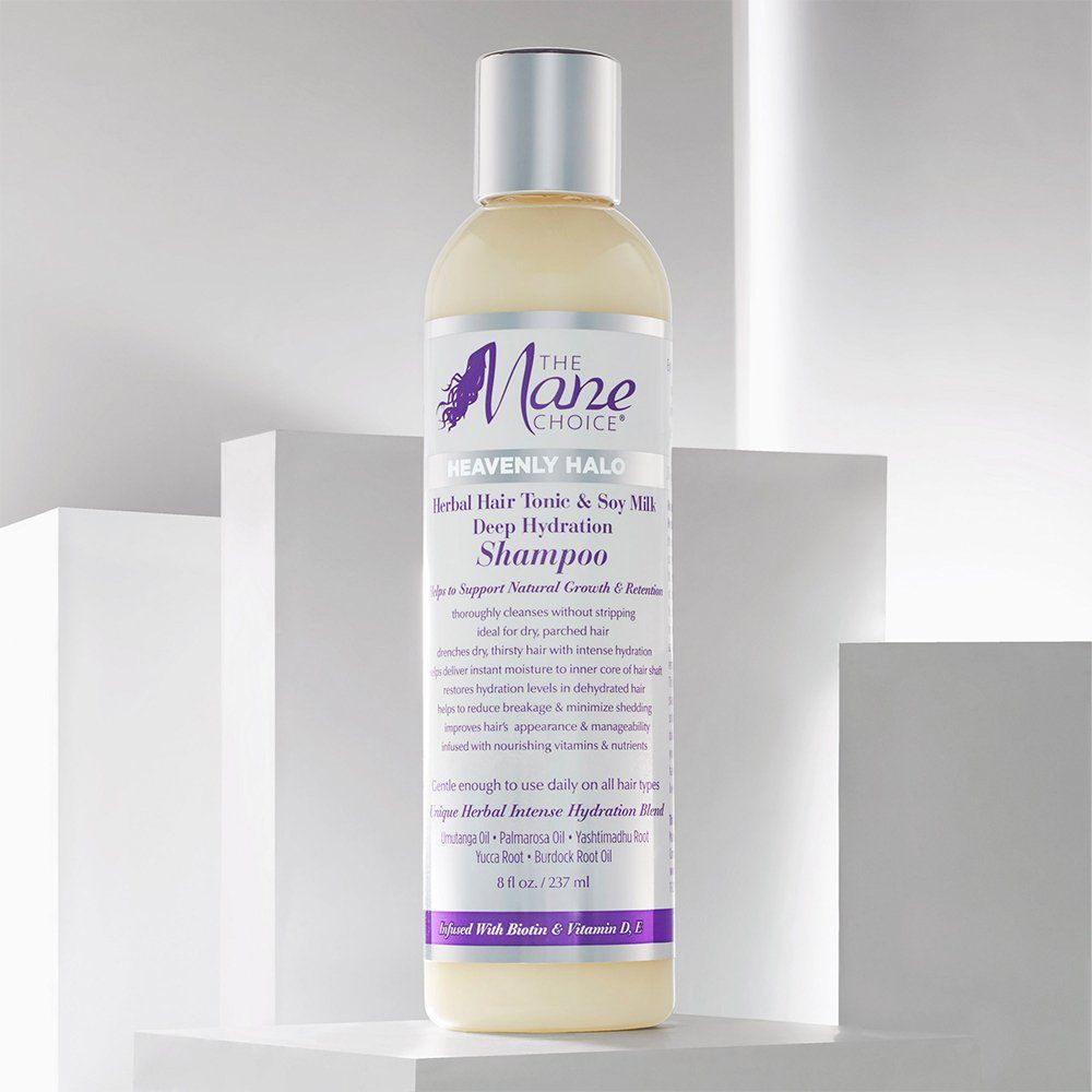The Mane Choice Heavenly Halo Herbal Hair Tonic & Soy Milk Deep Hydration Shampoo 8oz - Beauty Exchange Beauty Supply