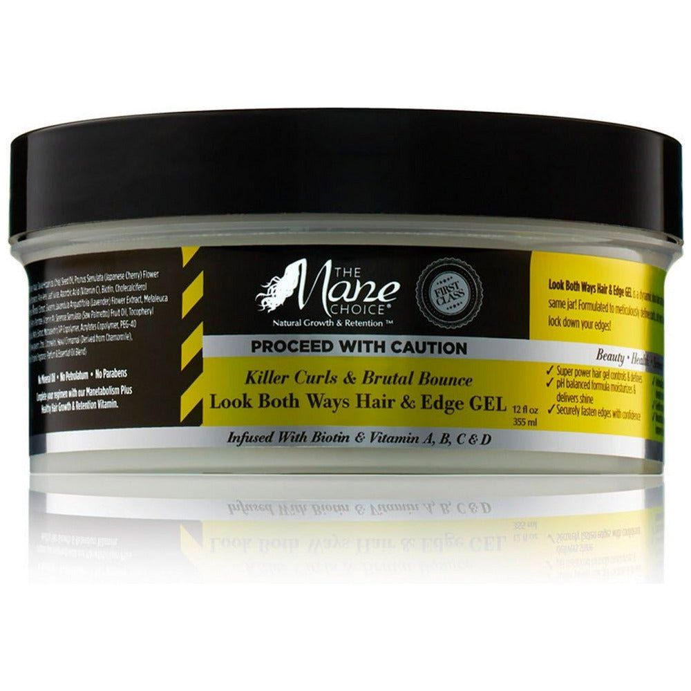 The Mane Choice Proceed with Caution Look Both Ways Hair & Edge Gel 12oz - Beauty Exchange Beauty Supply