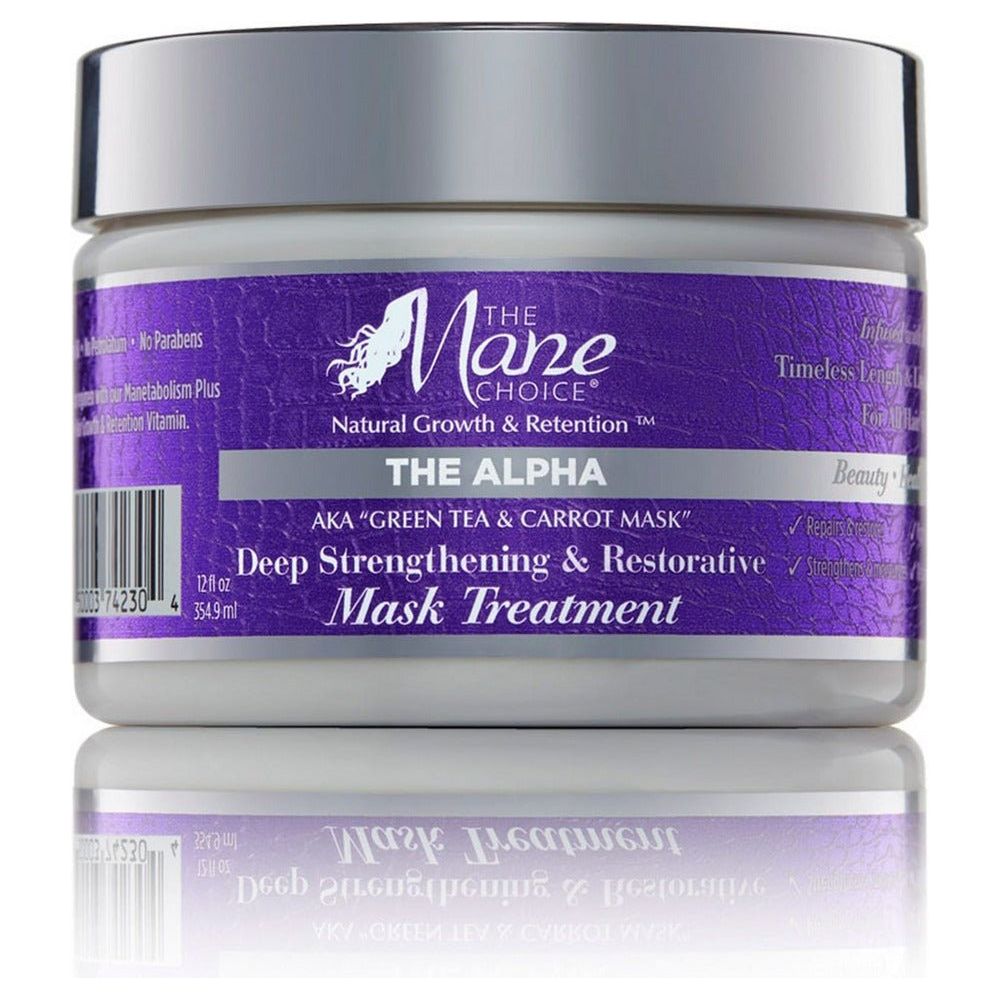 The Mane Choice The Alpha Green Tea & Carrot Deep Strengthening & Restorative Mask Treatment 12oz - Beauty Exchange Beauty Supply